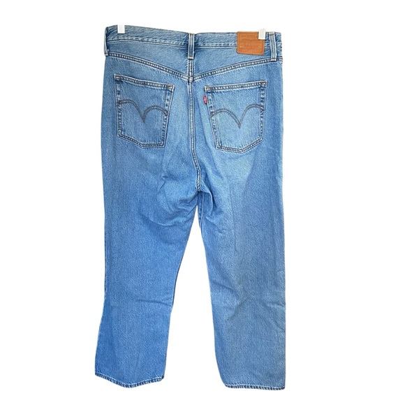 Levi’s Ribcage Straight Ankle Button Fly High Rise Light Wash Jeans Womens 32 - Picture 5 of 6